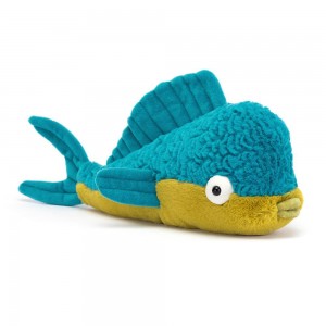 Océano Jellycat Delano Dorado Fish 12cm x 9cm x 24cm Azules Ecuador | MROLN9351