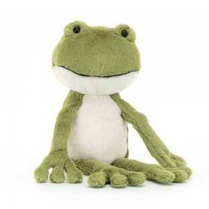 Peluche De Fauna Del Bosque Jellycat Finnegan Frog 23cm x 7cm x 7cm Verde Ecuador | CZYON3165