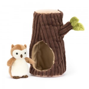 Peluche De Fauna Del Bosque Jellycat Forest Fauna Owl 19cm x 11cm x 10cm Marrones Ecuador | RKJDY6731