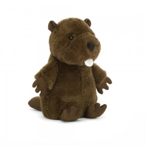 Peluche De Fauna Del Bosque Jellycat Nippit Beaver 14cm x 7cm x 6cm Marrones Ecuador | MKHCR0846
