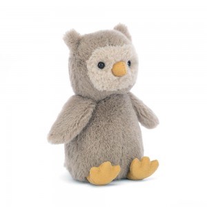 Peluche De Fauna Del Bosque Jellycat Nippit Owl 14cm x 7cm x 6cm Gris Ecuador | VTXHY0753