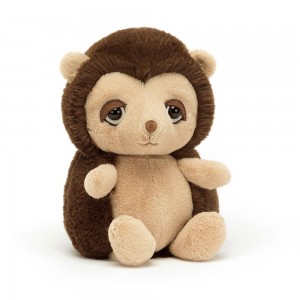 Peluche De Fauna Del Bosque Jellycat Snoozling Hedgehog 28cm x 14cm x 14cm Marrones Ecuador | FEGWU9358