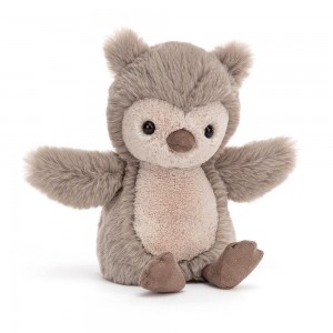 Peluche De Fauna Del Bosque Jellycat Willow Owl 20cm x 9cm x 7cm Gris Ecuador | UBGSN1364