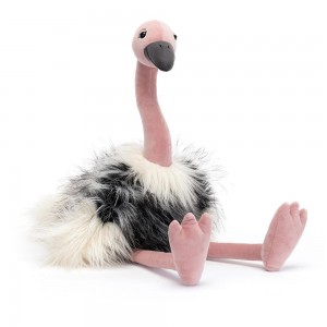 Peluches Para Pájaros Jellycat Ramonda Ostrich 55cm x 15cm x 15cm Rosas Ecuador | KPOVC2597