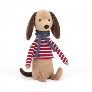 Perros Jellycat Beatnik Buddy Sausage Dog 11.8in x 2.8in x 2in Marrones Ecuador | PARFH5870