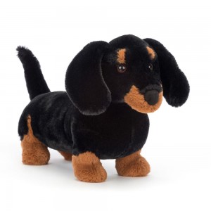 Perros Jellycat Freddie Sausage Dog 7.5in x 3.5in x 11.4in Negras Ecuador | JHQGT1685