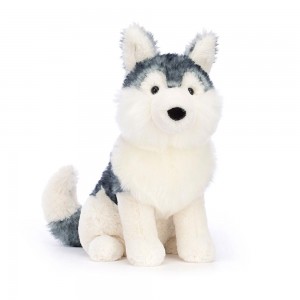 Perros Jellycat Jackson Husky 9.8in x 5.1in x 6.3in Blancas Ecuador | FCABU5340