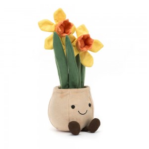 Plants Jellycat Amuseables Daffodil Pot 29cm x 11cm x 11cm Amarillo Ecuador | KJUSX8354