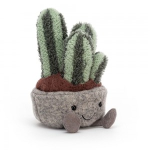 Plants Jellycat Amuseables Silly Succulent Columnar Cactus 18cm x 10cm x 9cm Verde Ecuador | FXNLJ5973