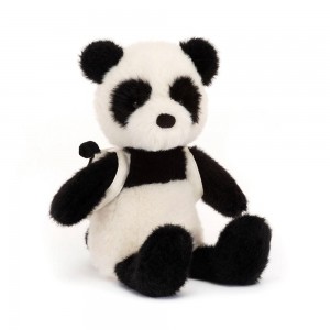 Selva Y Safari Jellycat Backpack Panda 22cm x 9cm x 8cm Negras Ecuador | OPQAH2875