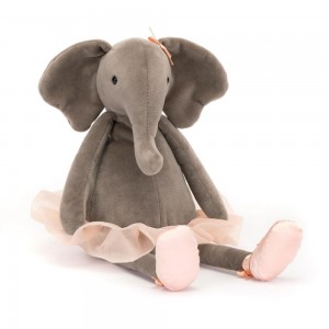 Selva Y Safari Jellycat Dancing Darcey Elephant 33cm x 9cm x 8cm Gris Ecuador | OPMXN7201