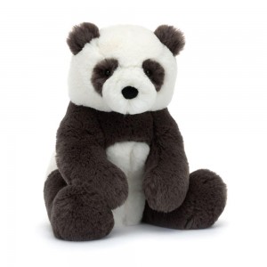 Selva Y Safari Jellycat Harry Panda Cub 28cm x 14cm x 11cm Negras Ecuador | CQJGX5796