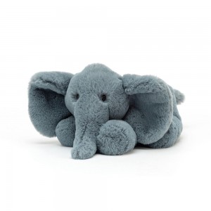 Selva Y Safari Jellycat Huggady Elephant 14cm x 20cm x 23cm Azules Ecuador | EXBAS6075