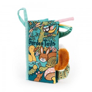 Soft Books Jellycat Garden Tails Book 22cm x 13cm x 5cm Azules Ecuador | PMNQE4936