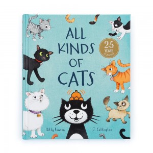 Story Books Jellycat All Kinds of Cats Book 22cm x 19cm x 1cm Azules Ecuador | PTRFU4210