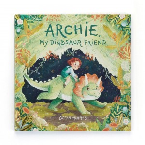 Story Books Jellycat Archie, My Dinosaur Friend Book 25cm x 25cm x 1cm Verde Ecuador | GKSER3284
