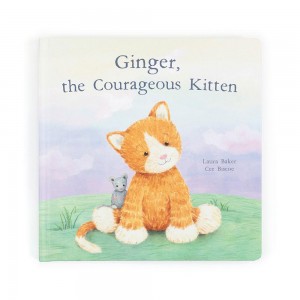 Story Books Jellycat Ginger, the Courageous Kitten Book 23cm x 23cm x 2cm Naranjas Ecuador | ZAJQN0624