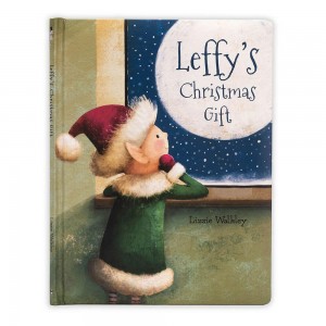 Story Books Jellycat Leffy's Christmas Gift Book 26cm x 20cm x 2cm Verde Ecuador | VRHQD2375