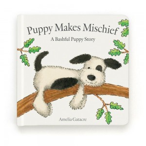 Story Books Jellycat Puppy Makes Mischief Book 19cm x 19cm x 2cm Blancas Ecuador | AENDM5360