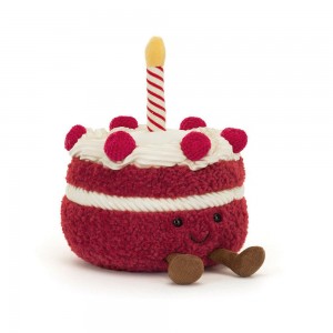 Valentine's Day Jellycat Amuseables Cheri Cake 12cm x 13cm x 12cm Rojas Ecuador | BKJEL9368