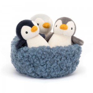 Ártico Y Antártida Jellycat Nesting Penguins 11cm x 13cm x 13cm Gris Ecuador | YEKXT8179