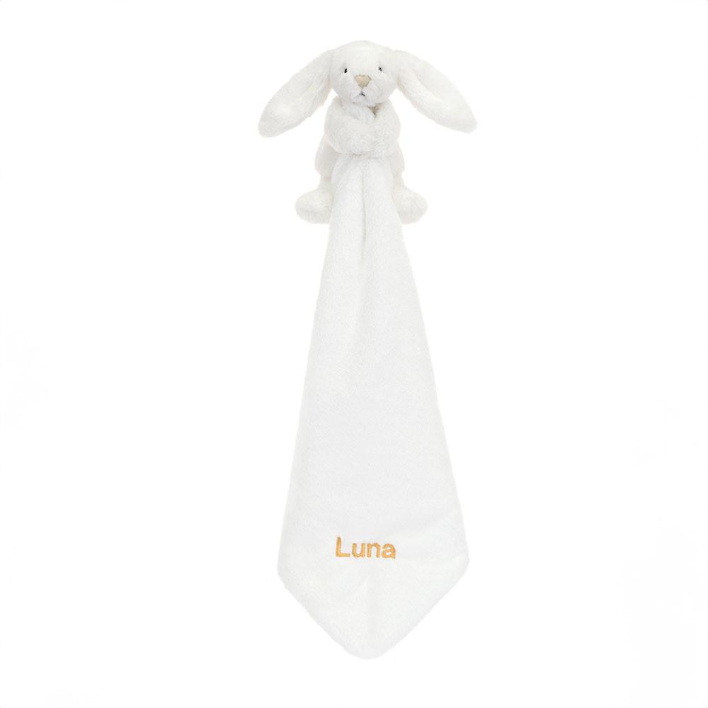 Chupetes Y Mantas Jellycat Personalised Bashful Luxe Bunny Luna Soother 15cm x 34cm x 34cm Blancas  Ecuador |  RDQFN4789