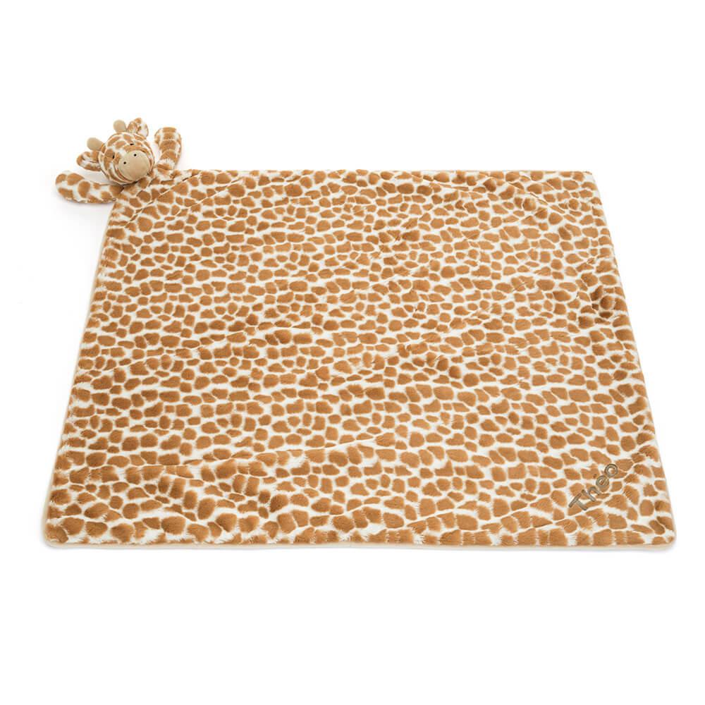 Chupetes Y Mantas Jellycat Personalised Bashful Giraffe Blankie 56cm x 70cm x 9cm Naranjas  Ecuador |  ASXBV5608