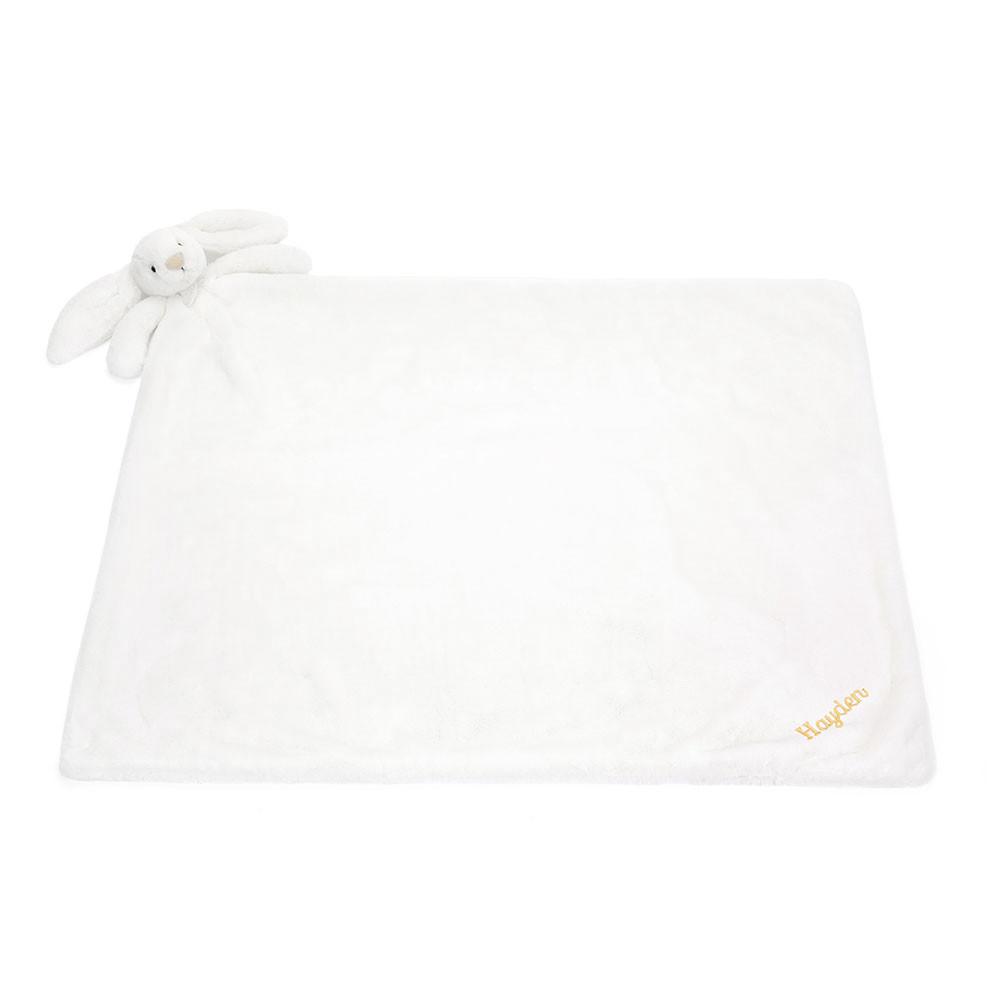 Chupetes Y Mantas Jellycat Personalised Bashful Luxe Bunny Luna Blankie 56cm x 70cm x 9cm Blancas  Ecuador |  PNGCD5346