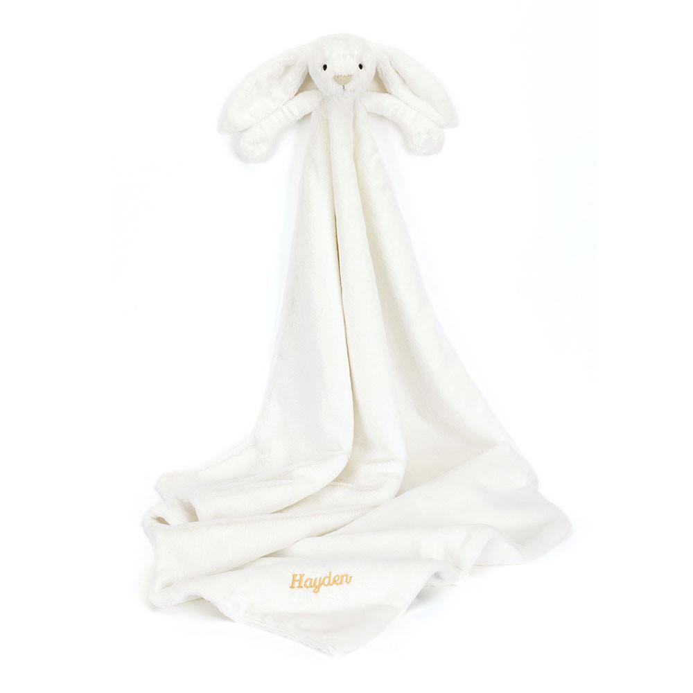 Chupetes Y Mantas Jellycat Personalised Bashful Luxe Bunny Luna Blankie 56cm x 70cm x 9cm Blancas  Ecuador |  PNGCD5346