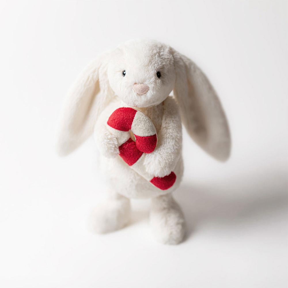 Conejo Jellycat Bashful Bunny with Candy Cane 7.1in x 3.5in x 3.1in Blancas  Ecuador |  ZXQRD7693