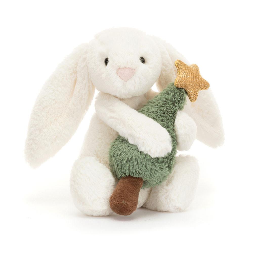 Conejo Jellycat Bashful Bunny with Christmas Tree 7.1in x 3.5in x 3.1in Blancas  Ecuador |  AFYPM3612