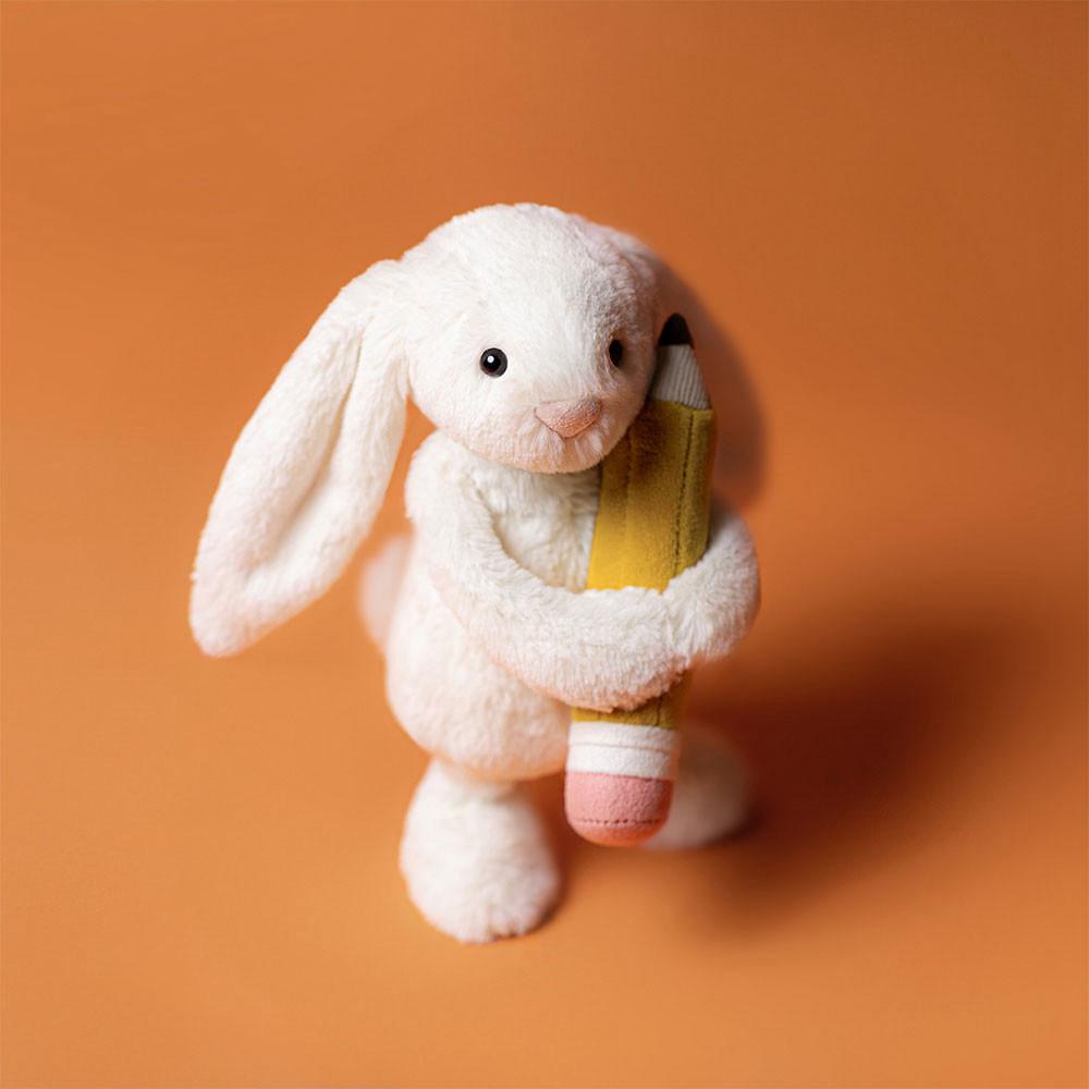 Conejo Jellycat Bashful Bunny with Pencil 7.1in x 3.5in x 3.1in Blancas  Ecuador |  JVXAN8301