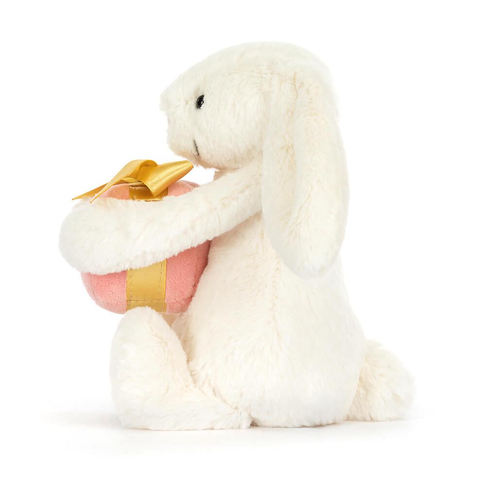 Conejo Jellycat Bashful Bunny with Present 18cm x 9cm x 8cm Blancas  Ecuador |  TDJGN1045