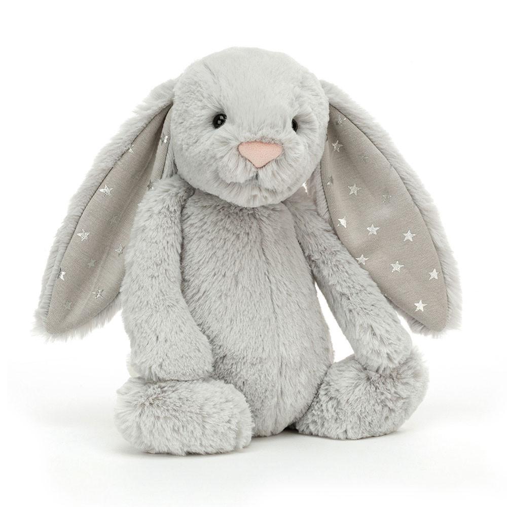 Conejo Jellycat Bashful Shimmer Bunny 31cm x 12cm x 9cm Gris  Ecuador |  ZULSD5629