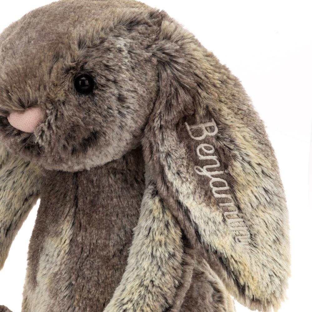 Conejo Jellycat Personalised Bashful Cottontail Bunny Medium 31cm x 12cm x 9cm Marrones  Ecuador |  KFGSB5174