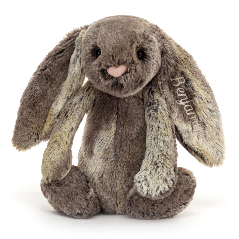 Conejo Jellycat Personalised Bashful Cottontail Bunny Medium 31cm x 12cm x 9cm Marrones  Ecuador |  KFGSB5174