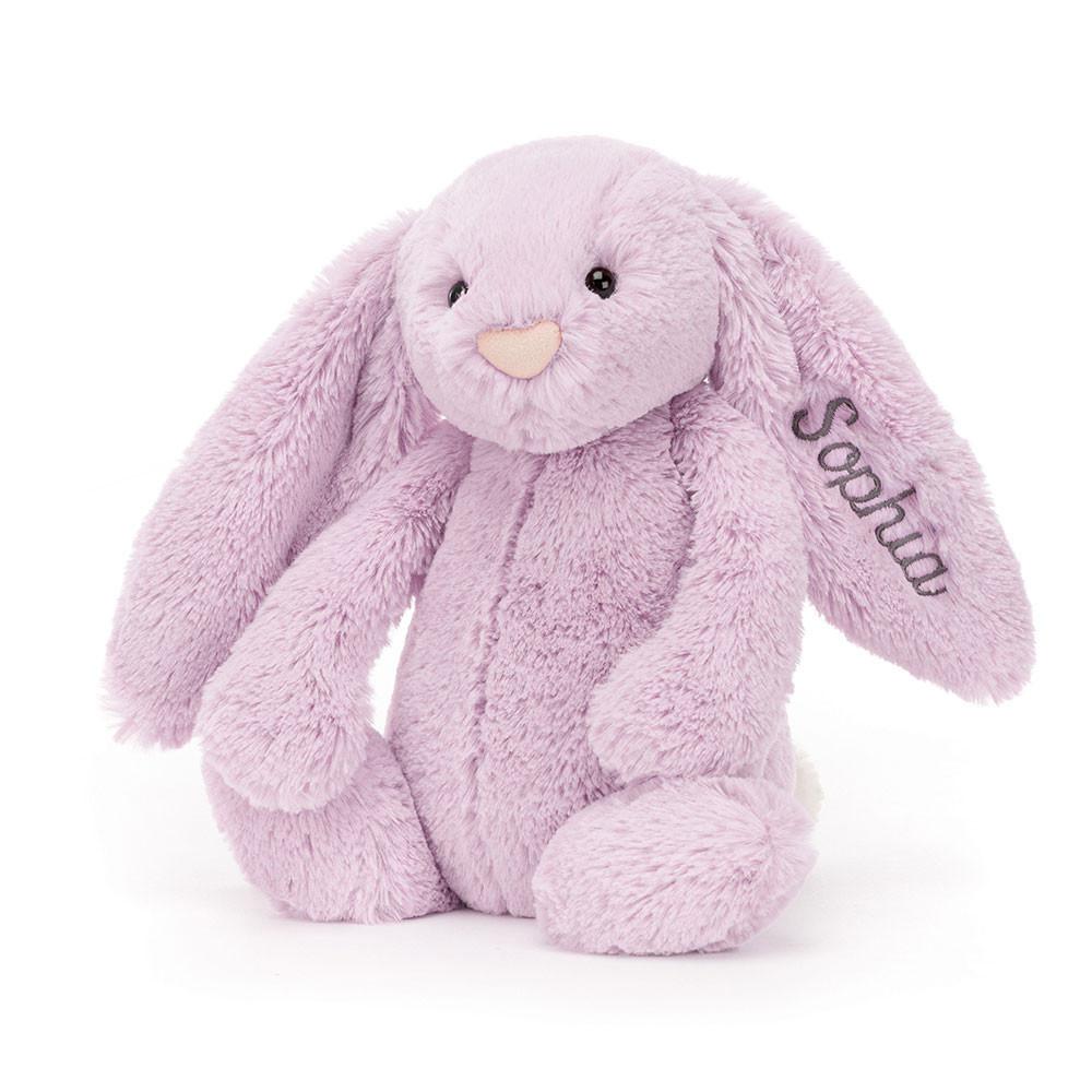 Conejo Jellycat Personalised Bashful Lilac Bunny Medium 31cm x 12cm x 9cm Moradas  Ecuador |  UFXLO4208