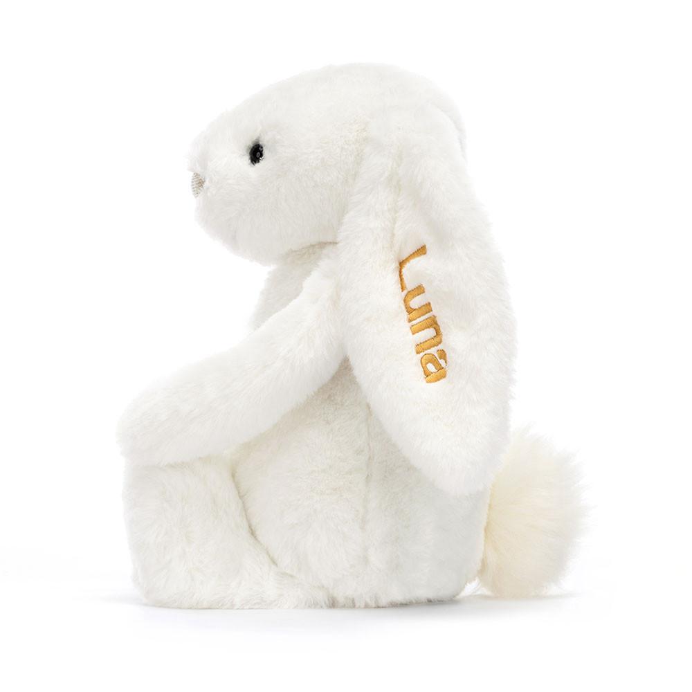 Conejo Jellycat Personalised Bashful Luxe Bunny Luna Medium 31cm x 12cm x 9cm Blancas  Ecuador |  RAKYF9087