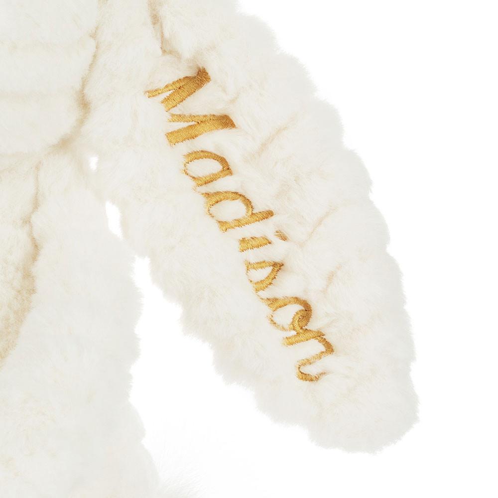 Conejo Jellycat Personalised Bashful Luxe Bunny Nimbus 31cm x 12cm x 9cm Blancas  Ecuador |  HQXNB3806