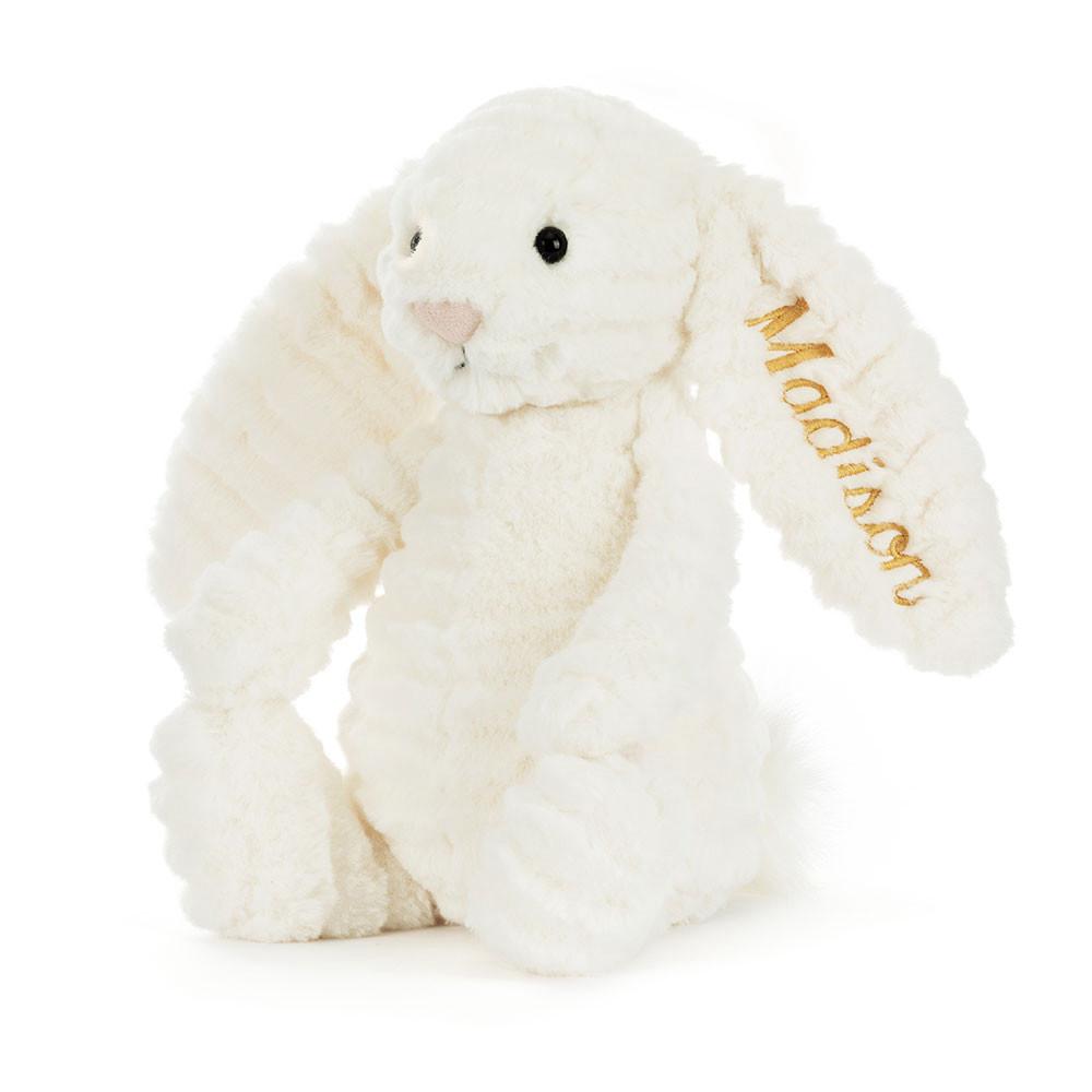 Conejo Jellycat Personalised Bashful Luxe Bunny Nimbus 31cm x 12cm x 9cm Blancas  Ecuador |  HQXNB3806