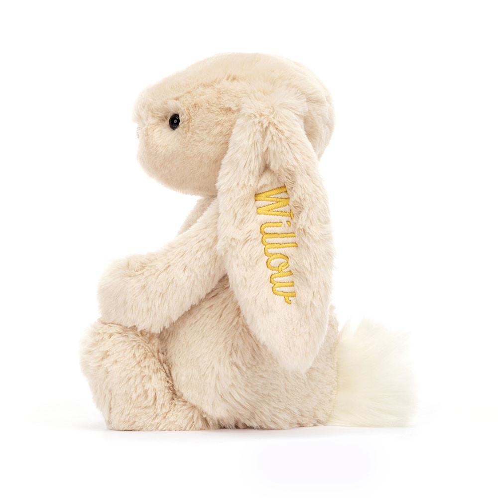 Conejo Jellycat Personalised Bashful Luxe Bunny Willow Medium 31cm x 12cm x 9cm Beige  Ecuador |  ANODX2491