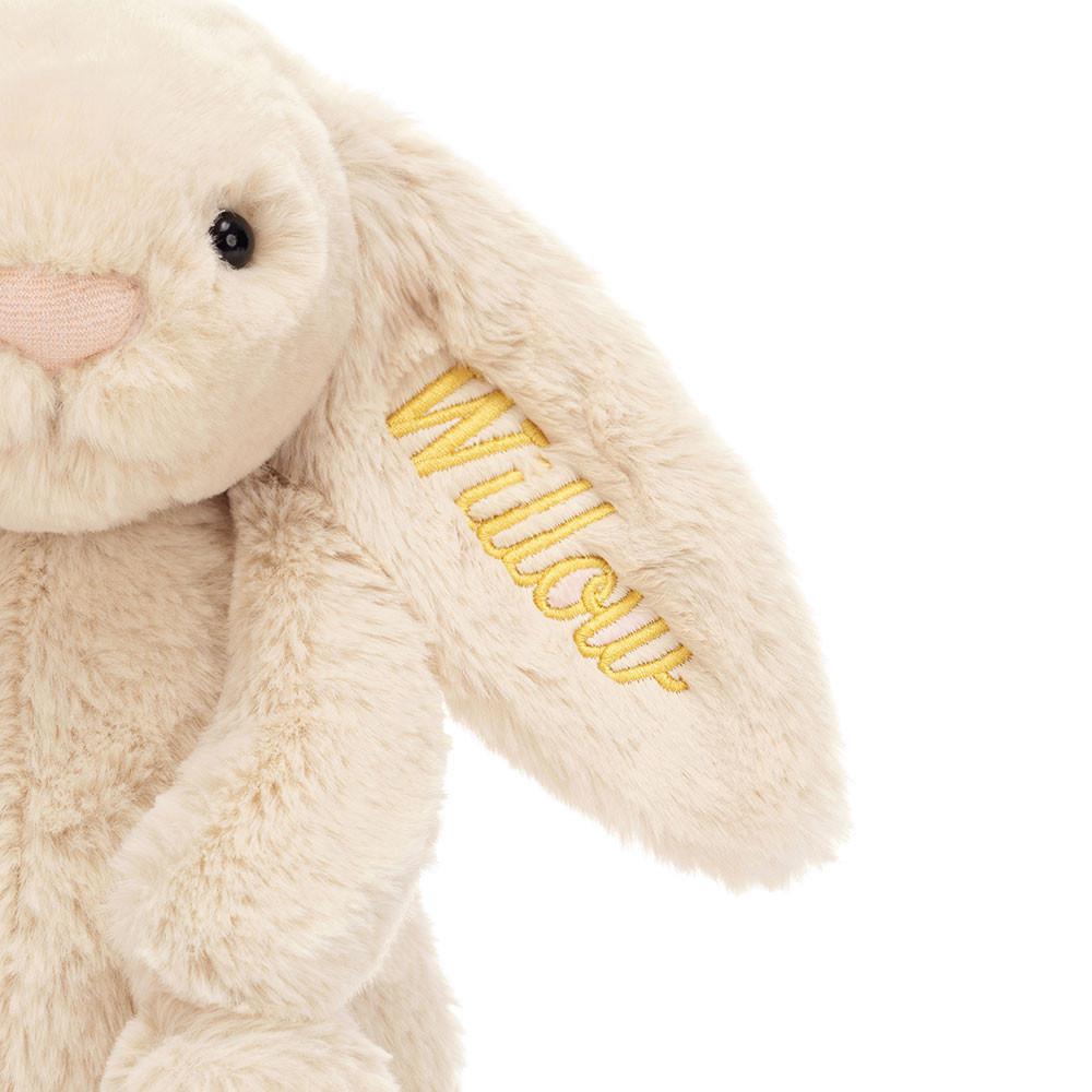 Conejo Jellycat Personalised Bashful Luxe Bunny Willow Medium 31cm x 12cm x 9cm Beige  Ecuador |  ANODX2491