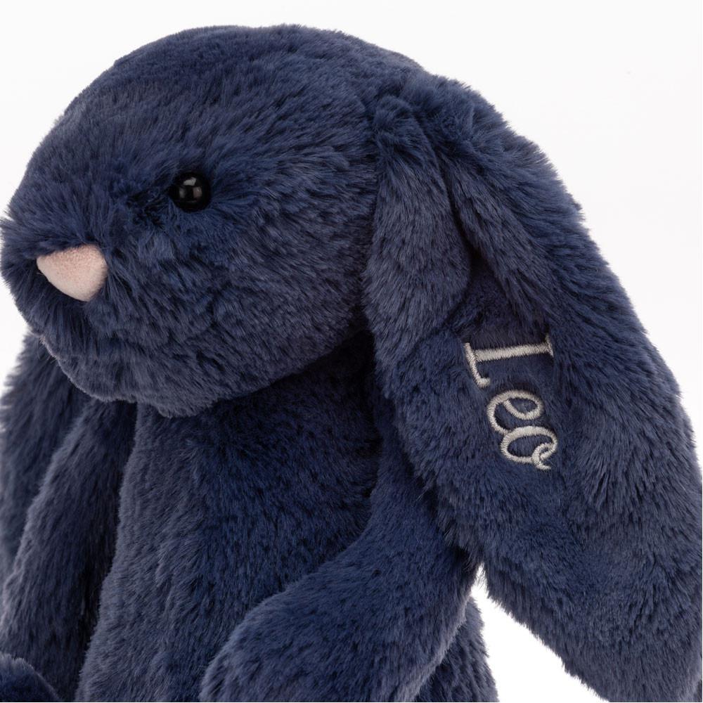 Conejo Jellycat Personalised Bashful Navy Bunny Medium 31cm x 12cm x 9cm Azules  Ecuador |  OQGFJ8309