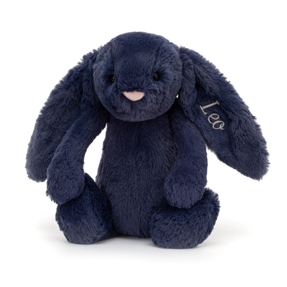 Conejo Jellycat Personalised Bashful Navy Bunny Medium 31cm x 12cm x 9cm Azules  Ecuador |  OQGFJ8309
