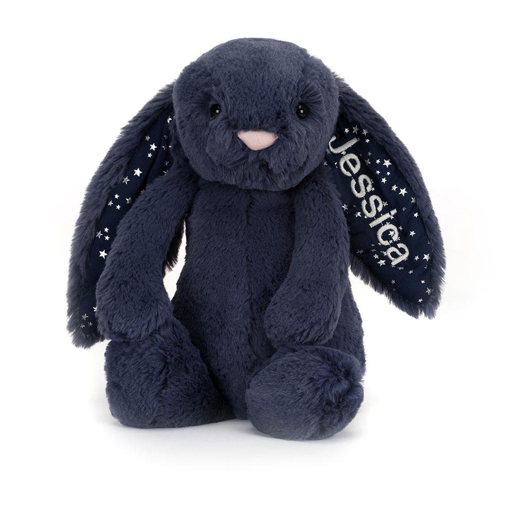 Conejo Jellycat Personalised Bashful Stardust Bunny Medium 31cm x 12cm x 9cm Azules  Ecuador |  TJNYP2764