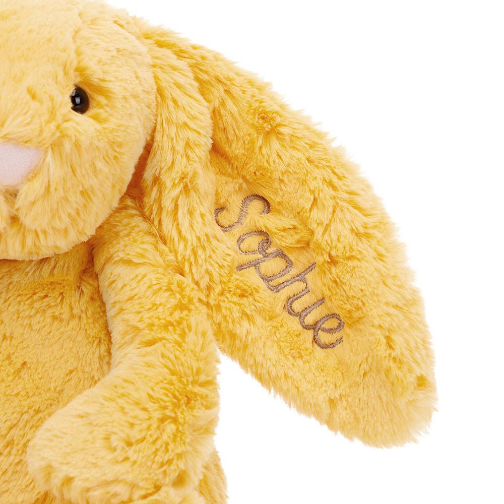 Conejo Jellycat Personalised Bashful Sunshine Bunny Medium 31cm x 12cm x 9cm Amarillo  Ecuador |  JQNWO1457