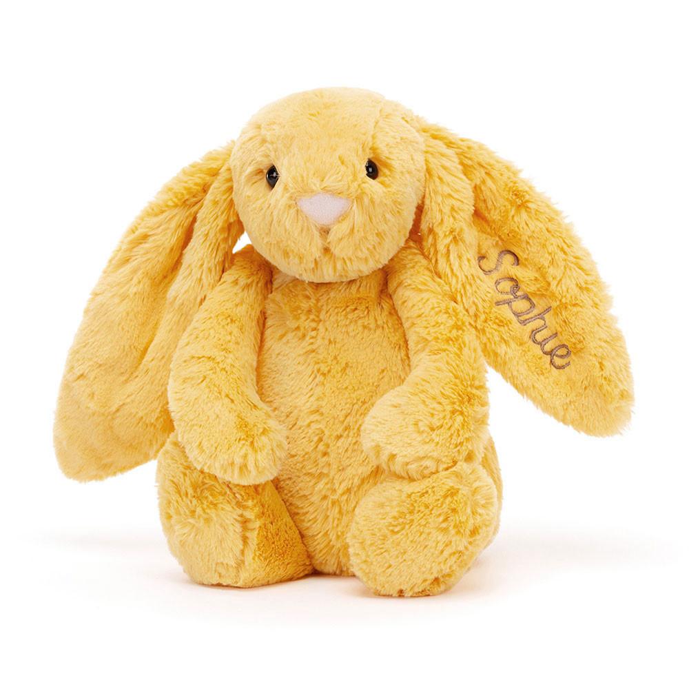 Conejo Jellycat Personalised Bashful Sunshine Bunny Medium 31cm x 12cm x 9cm Amarillo  Ecuador |  JQNWO1457