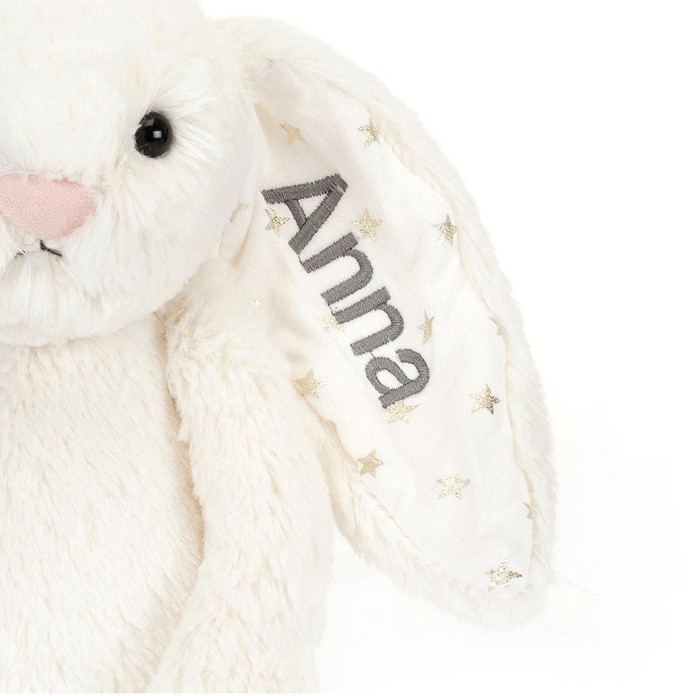 Conejo Jellycat Personalised Bashful Twinkle Bunny Medium 31cm x 12cm x 9cm Blancas  Ecuador |  ORWYH3970