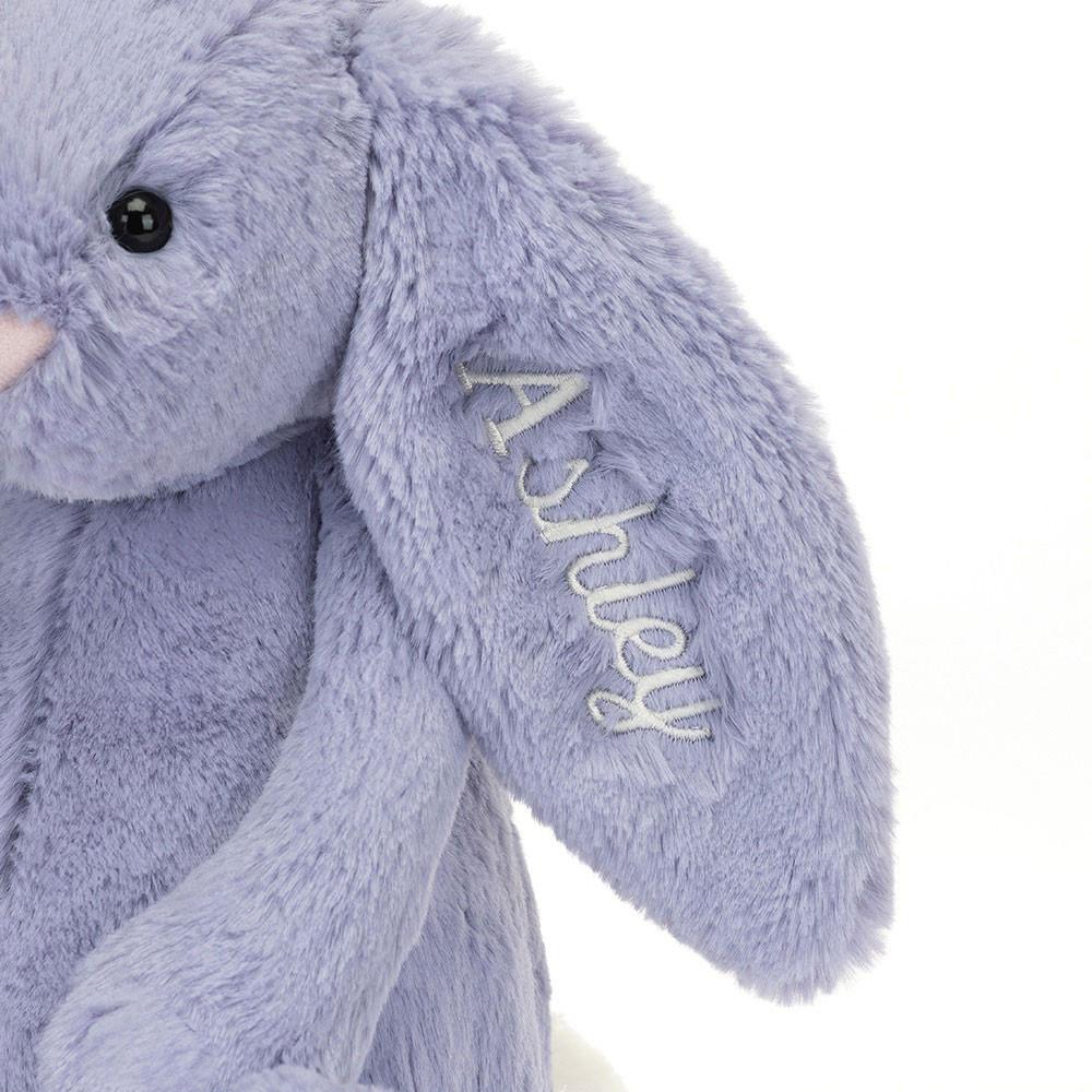 Conejo Jellycat Personalised Bashful Viola Bunny Medium 31cm x 12cm x 9cm Moradas  Ecuador |  YWKOU5871