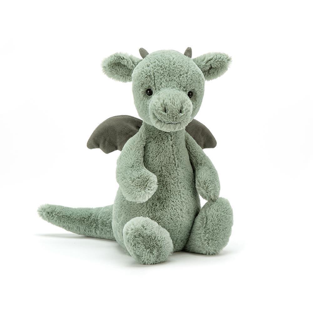 Criaturas Míticas Jellycat Bashful Dragon 31cm x 12cm x 9cm Verde  Ecuador |  TSCXQ7219